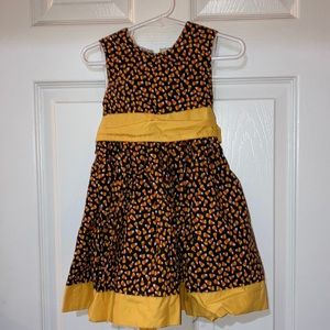 Handmade Candy Corn Fall dress size 2T perfect for Halloween